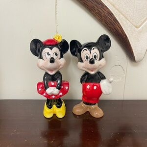 Vintage Japan Made Micky & Minnie
Mouse 6" Figurines Walt Disney
Productions